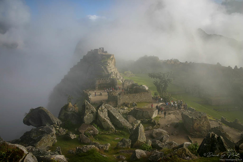 Machu Picchu under clouds