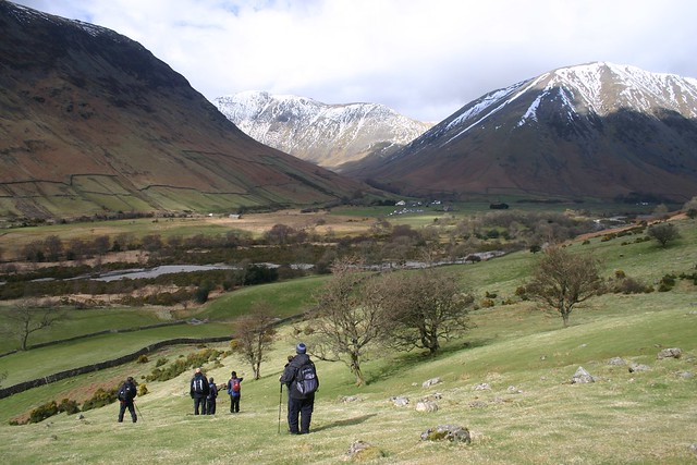 Heading back down from Scafell Pike