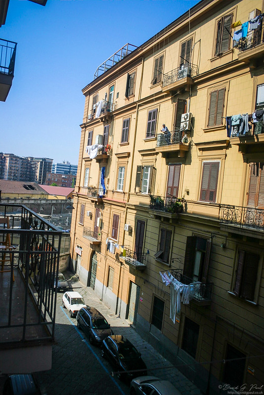 View from a hotel balcony in Naples