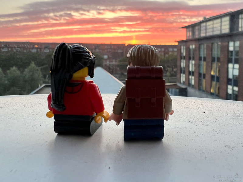 LEGO Minifigures at sunset