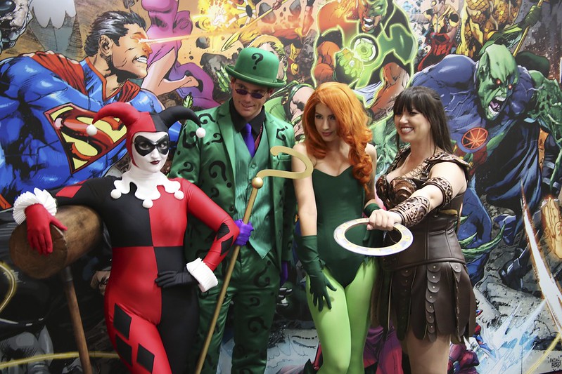 Harley Quinn, The Riddler, Poison Ivy, and Xena: Warrior Princess